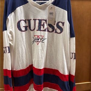 Guess Jeans Oversized hockey Shirt NWT